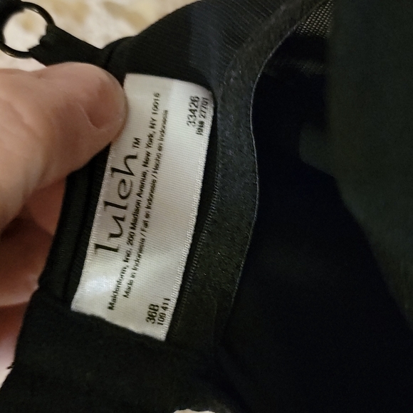 Woman's camisole, by luleh, size 36B, black with lace - Picture 5 of 8